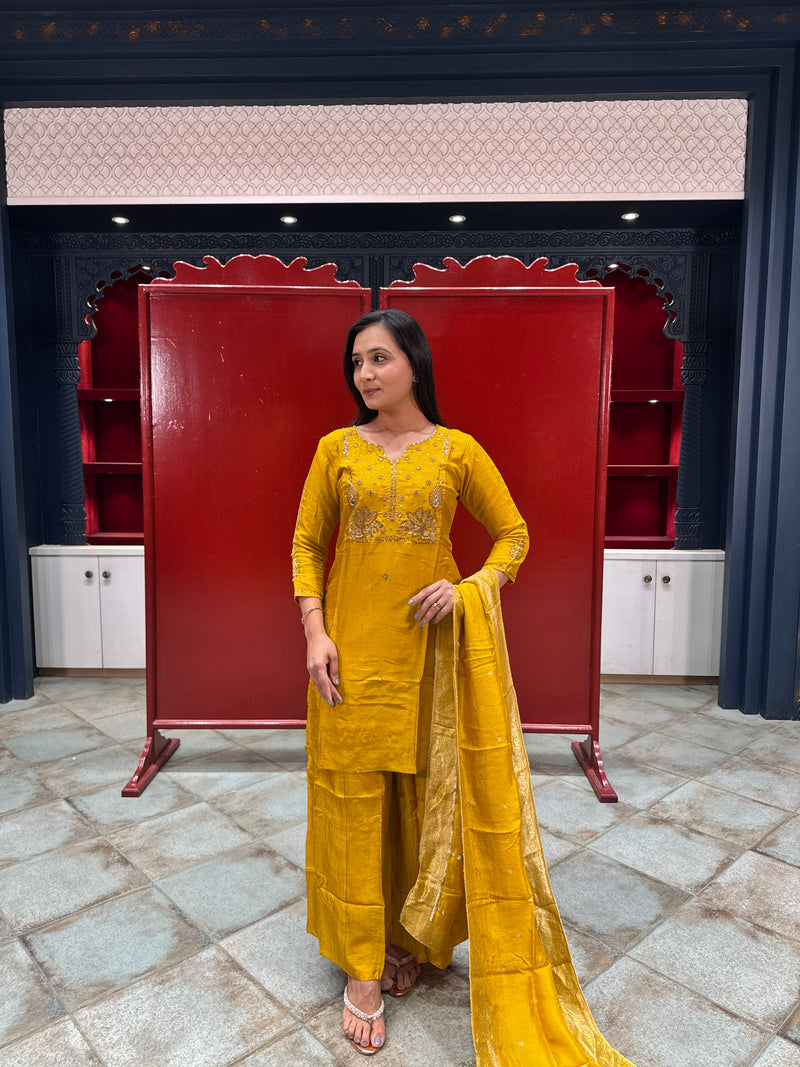 Mustard Yellow Kurta Set