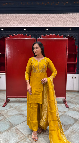 Mustard Yellow Kurta Set