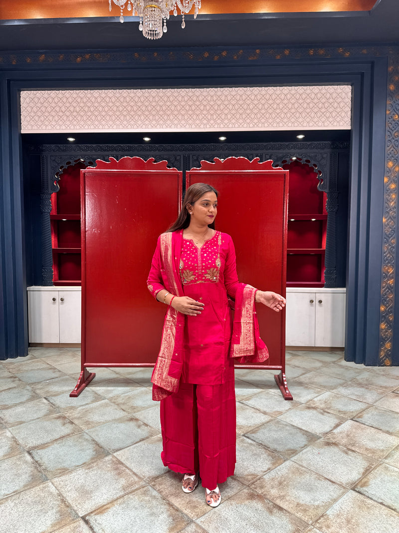 Rani Pink Kurta Set
