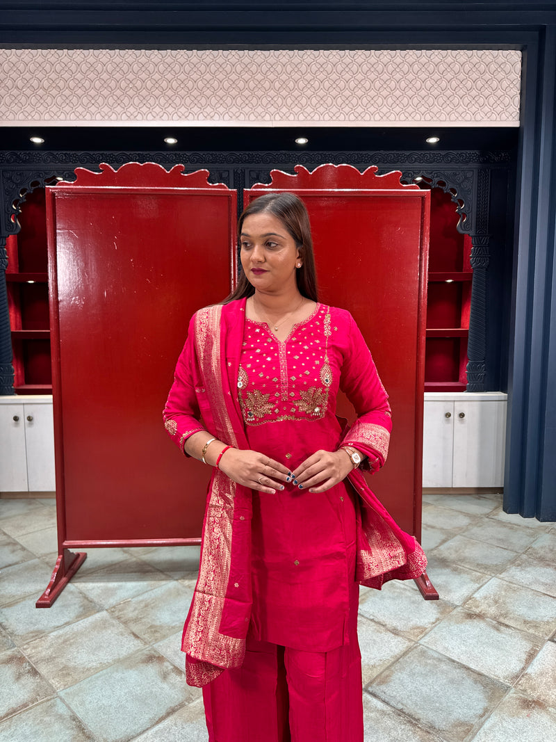 Rani Pink Kurta Set