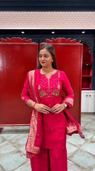 Rani Pink Kurta Set