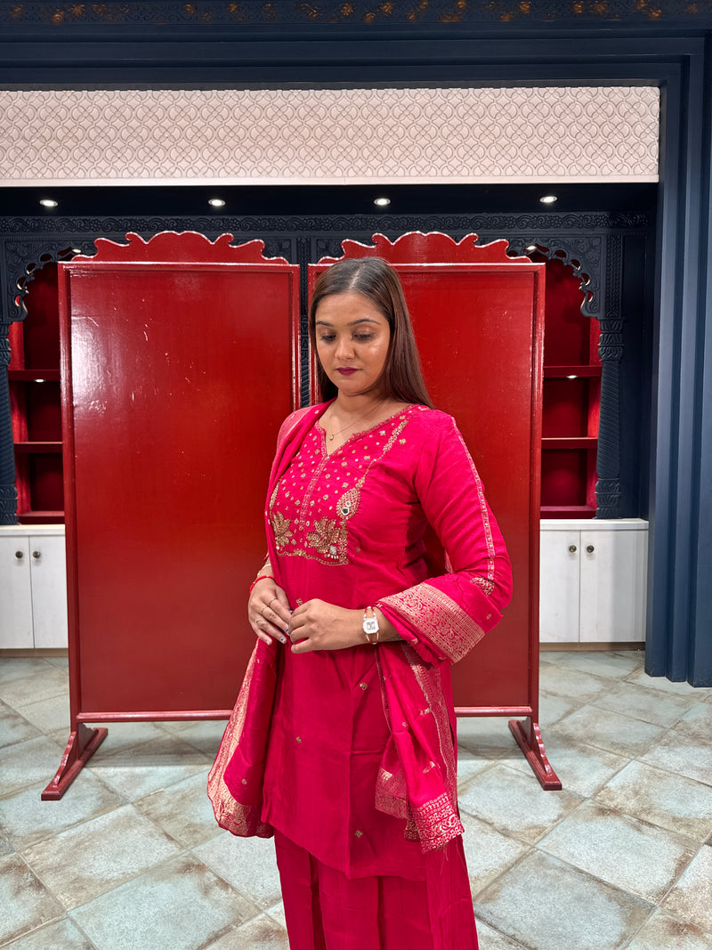 Rani Pink Kurta Set