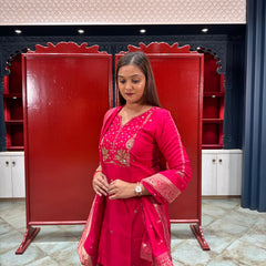 Rani Pink Kurta Set