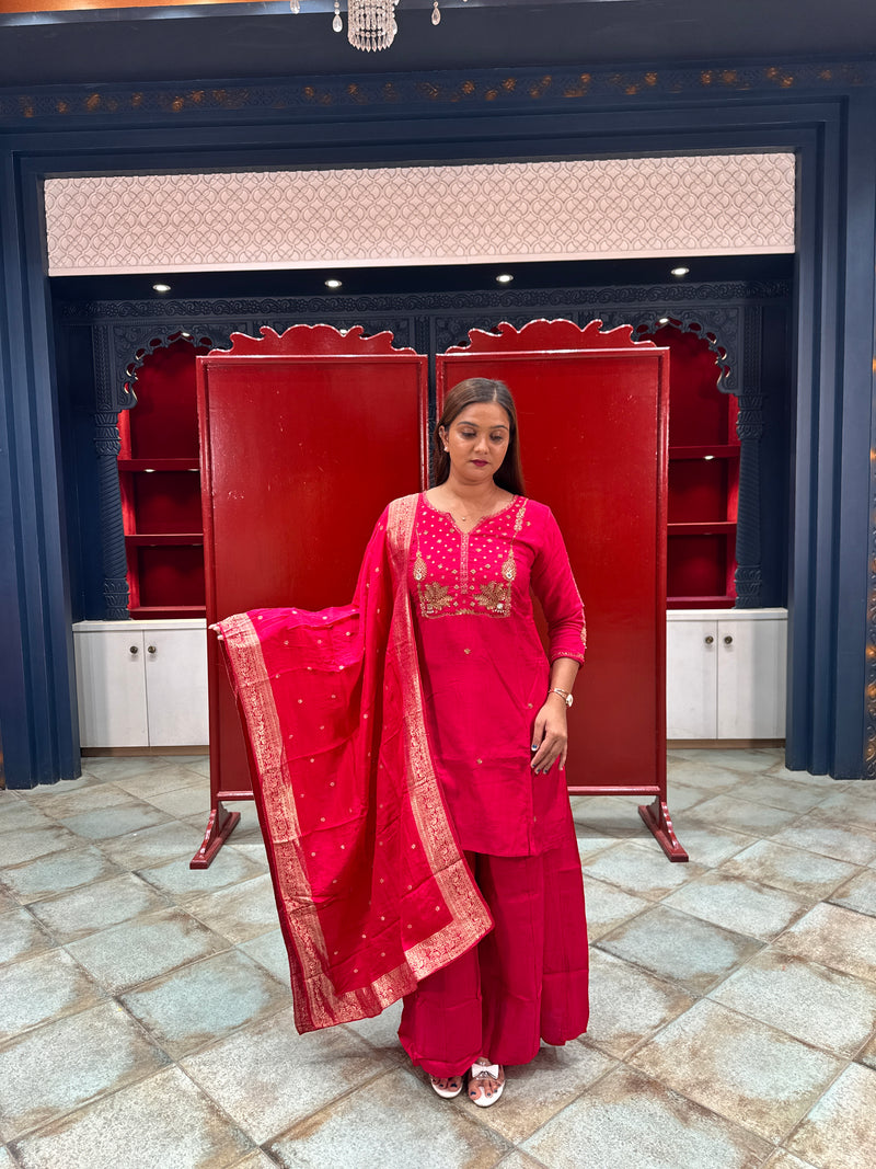 Rani Pink Kurta Set