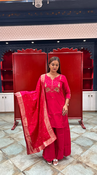 Rani Pink Kurta Set
