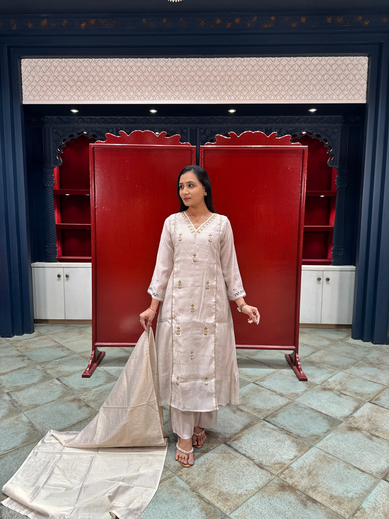 Off-White Kurta Set