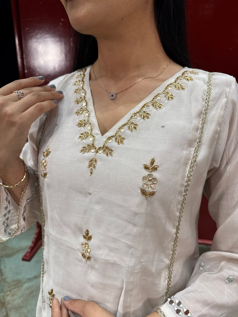 Off-White Kurta Set