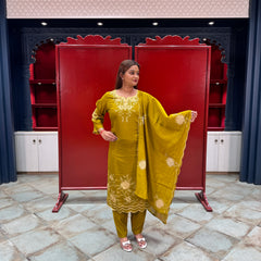 Olive Yellow Kurta Set