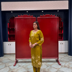 Olive Yellow Kurta Set