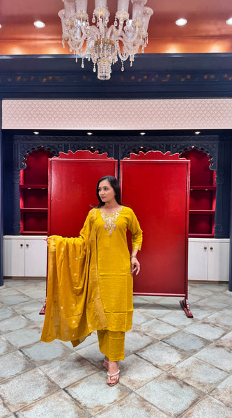 Mustard Yellow Kurta Set