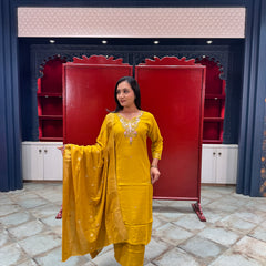 Mustard Yellow Kurta Set