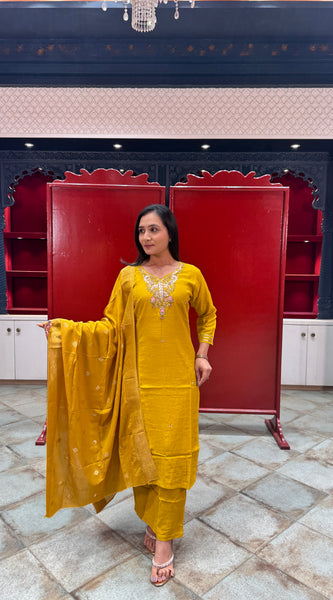 Mustard Yellow Kurta Set