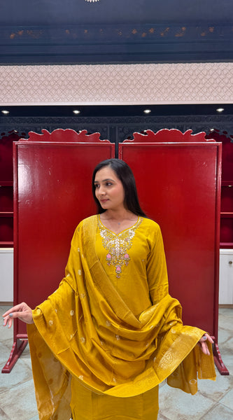 Mustard Yellow Kurta Set