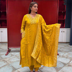 Mustard Yellow Kurta Set