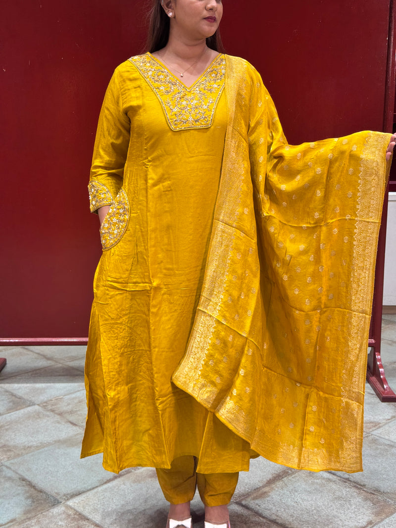 Mustard Yellow Kurta Set