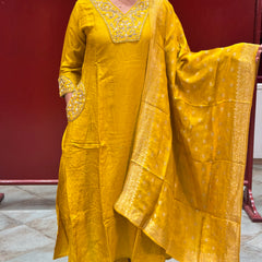 Mustard Yellow Kurta Set
