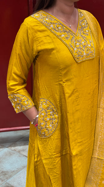 Mustard Yellow Kurta Set