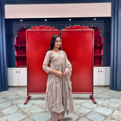 Taupe Grey Kurta Set