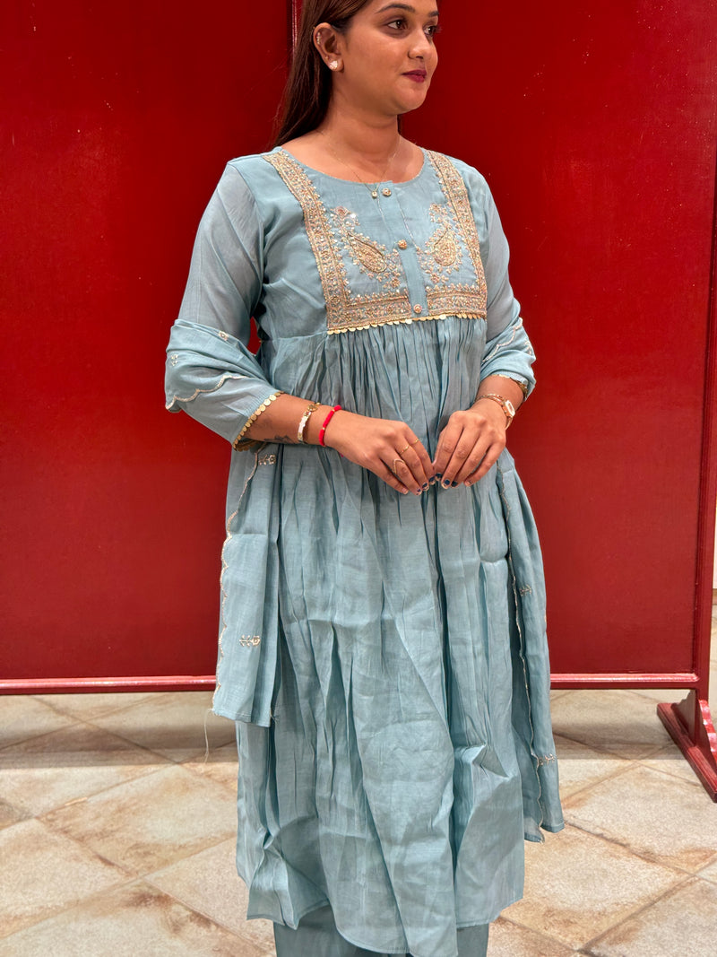 Powder Blue Kurta Set