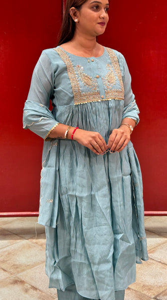 Powder Blue Kurta Set