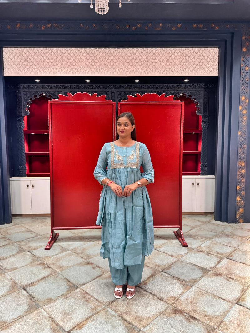 Powder Blue Kurta Set