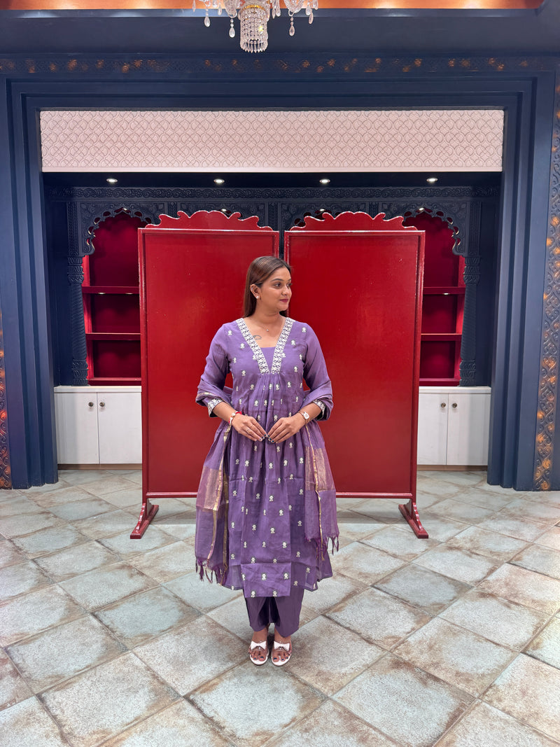 Deep Purple Kurta Set