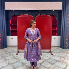 Deep Purple Kurta Set