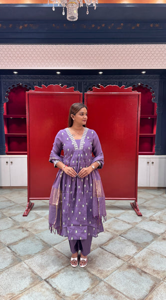 Deep Purple Kurta Set