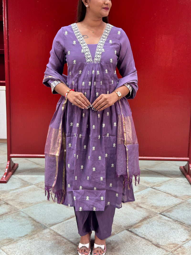 Deep Purple Kurta Set