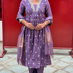 Deep Purple Kurta Set