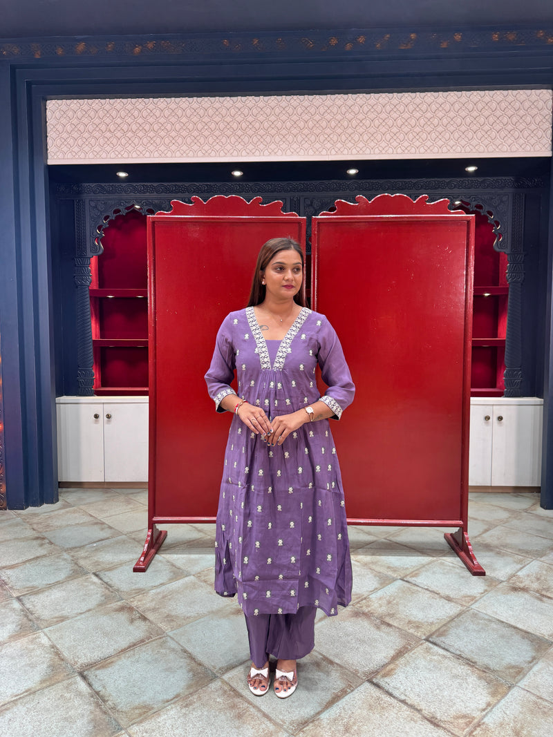 Deep Purple Kurta Set