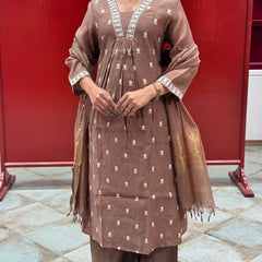 Taupe Brown Kurta Set
