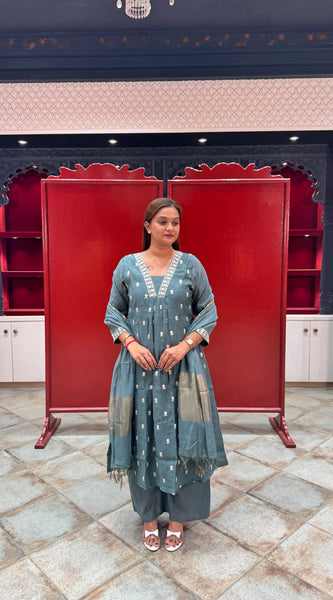 Teal Blue Kurta Set