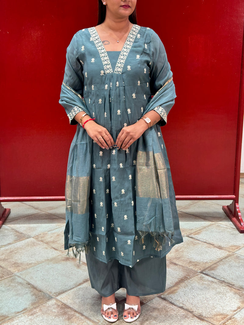Teal Blue Kurta Set