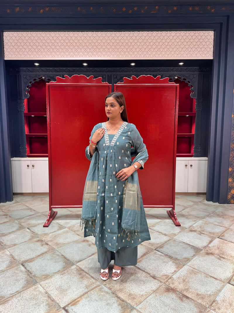 Teal Blue Kurta Set