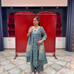 Teal Blue Kurta Set