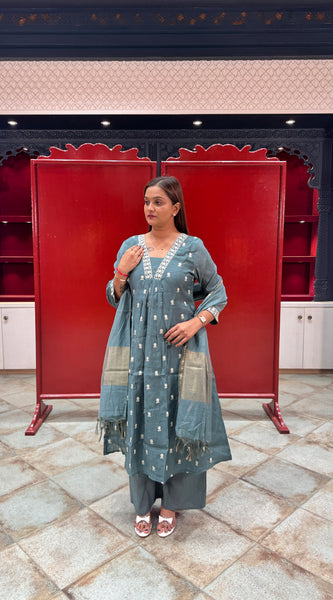 Teal Blue Kurta Set