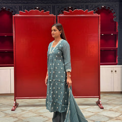 Teal Blue Kurta Set