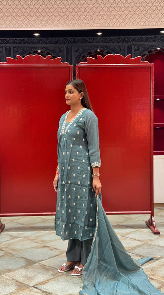 Teal Blue Kurta Set
