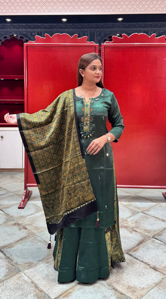 Emerald Green Sharara Set
