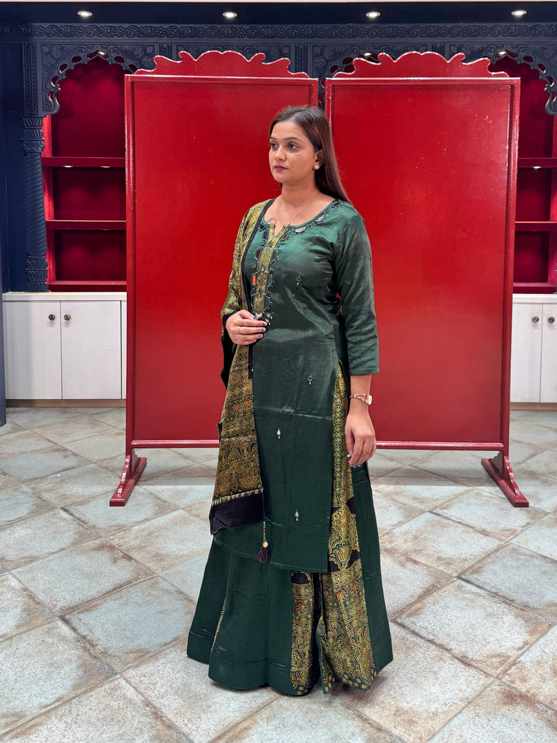 Emerald Green Sharara Set
