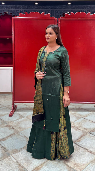 Emerald Green Sharara Set