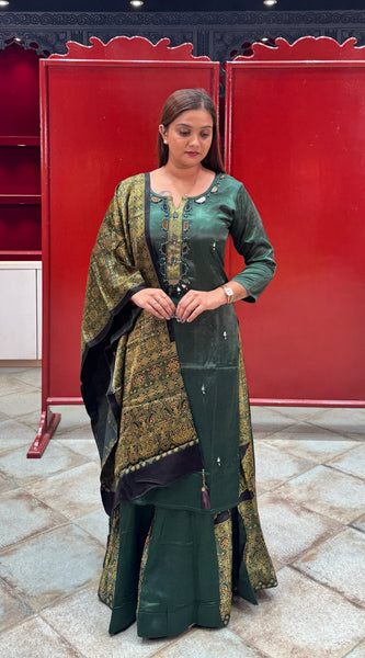 Emerald Green Sharara Set