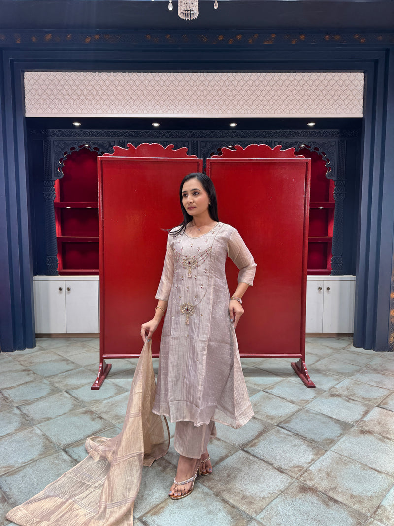 Metallic Mushroom Kurta Set