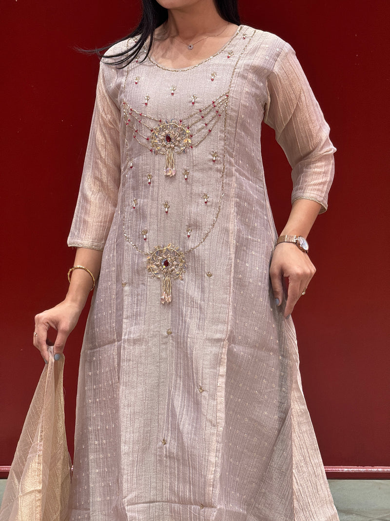 Metallic Mushroom Kurta Set