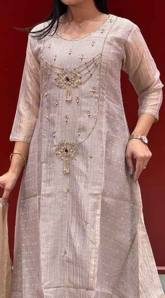 Metallic Mushroom Kurta Set