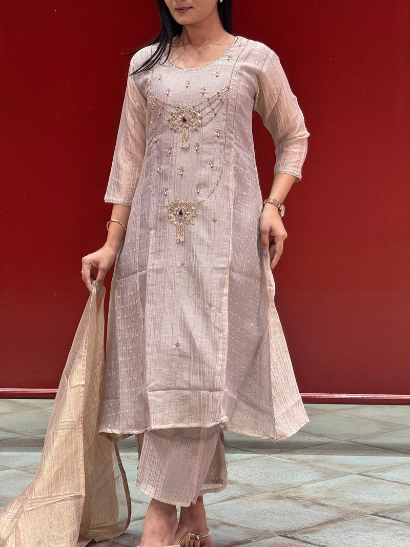 Metallic Mushroom Kurta Set