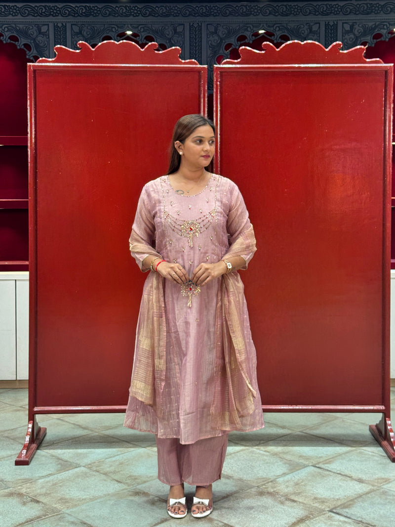 Lilac Mauve Kurta Set