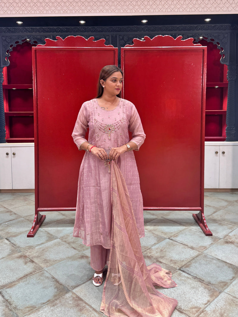 Lilac Mauve Kurta Set