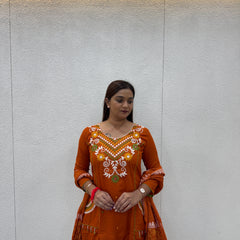 Rust Orange Kurta Set